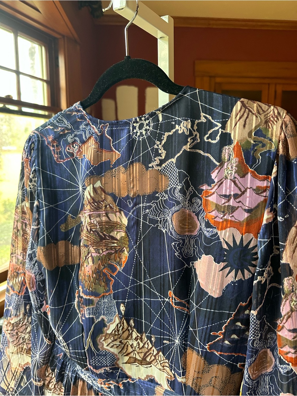 Scotch & Soda Navy Floral-Abstract Long Sleeve Maxi Dress - Picture 10 of 10